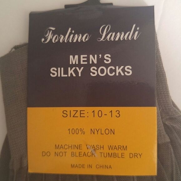 MEN'S FORTINO LANDI SILKY SHEER DRESS SOCK 10-13 - Picture 3 of 3